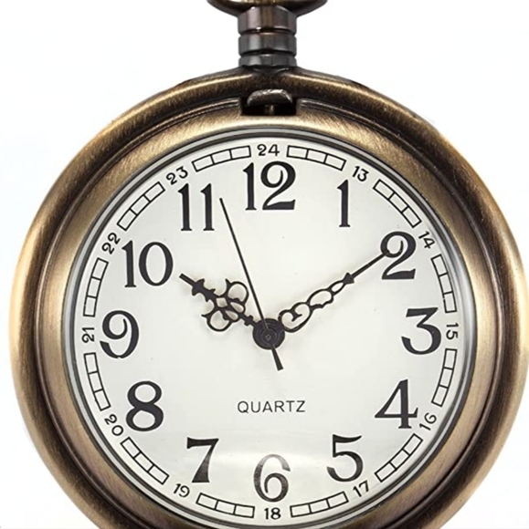 New train locomotive steam engine quartz  pocket watch - Picture 4 of 4